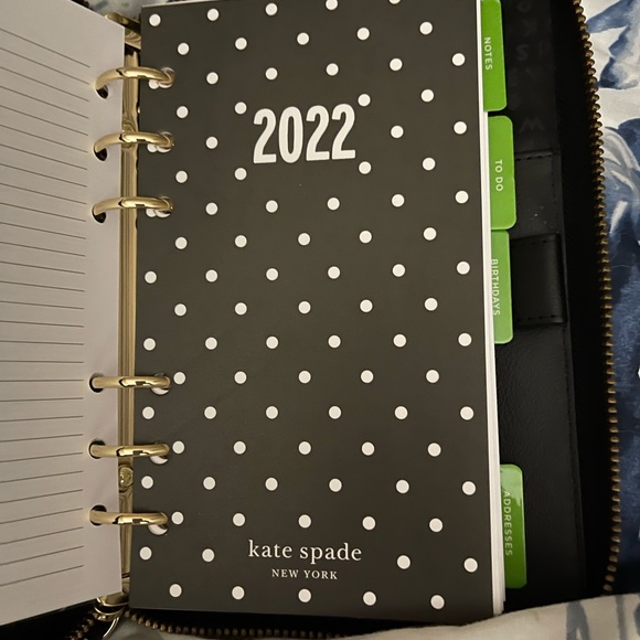 ♠️ KATE SPADE ♠️  Personal Planner Organizer Arbor Hill Bonbon Stripe 2022 - Picture 7 of 15